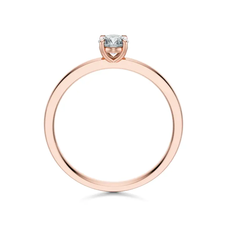 Pierścionek z diamentem różowe złoto AJPZ_073